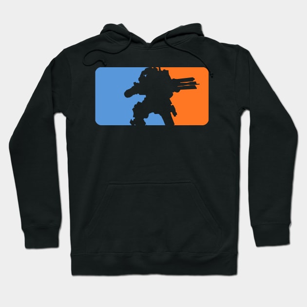 Major League Titan (Titanfall Blue and Orange transparent) Hoodie by Ironmatter